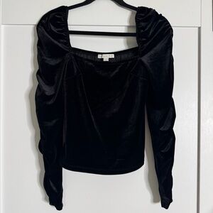 Chelsea and Violet black velvet long sleep top